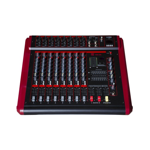 Consola Potenciada 8 Canales 500W con lector de tarjetas y USB - GMA-M8